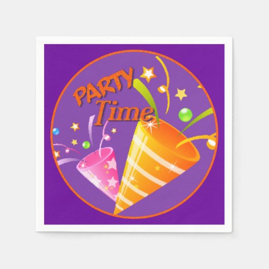 Party Time Celebration Party Napkins Serviette (Vorderseite)