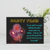 Party Time Celebrations Einladung (Stehend Vorderseite)