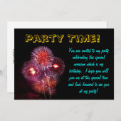 Party Time Celebrations Einladung (Vorne/Hinten)