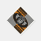 Party Time Checkered Flag Auto Sportwagen Racing Serviette (Ecke)