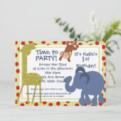 Party Time Circus/Foto Einladung (Stehend Vorderseite)