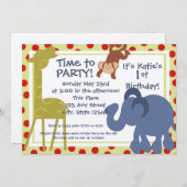 Party Time Circus/Foto Einladung (Vorne/Hinten)