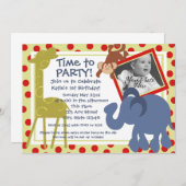 Party Time Circus/Foto Einladung (Vorne/Hinten)