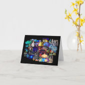 Party Time Collage Blindkarte / Notelet Karte (Gelbe Blume)