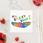 Party Time Color Tastatur Serviette (Beispiel)