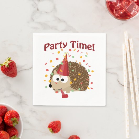 Party Time Confetti Hedgeho Serviette (Beispiel)