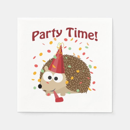 Party Time Confetti Hedgeho Serviette (Vorderseite)