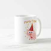 Party Time Confetti Pig Kaffeetasse (VorderseiteRechts)