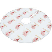 Party Time Confetti Pig Polyester Weihnachtsbaumdecke (Schrägansicht)