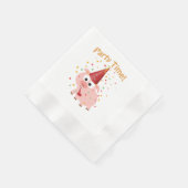 Party Time Confetti Pig Serviette (Ecke)