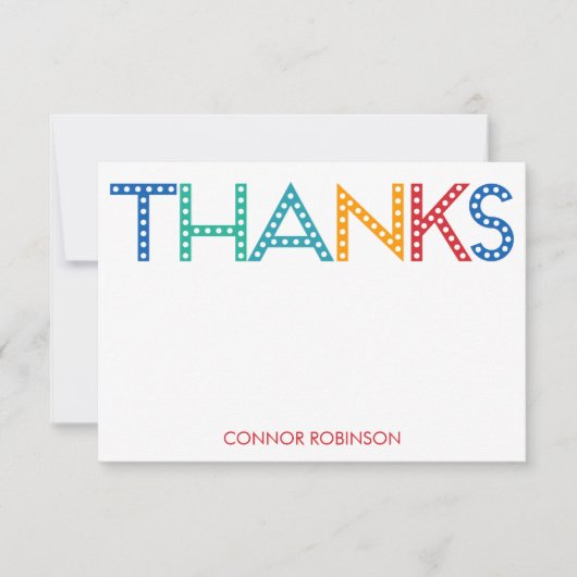 Party Time Danke Cards - Blue (Vorderseite)