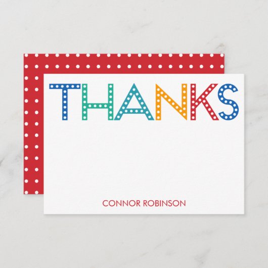 Party Time Danke Cards - Blue (Vorne/Hinten)