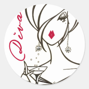 Party Time Diva Aufkleber - Maßgeschneiderte