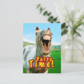 Party Time Einladungspostkarte (Stehend Vorderseite)