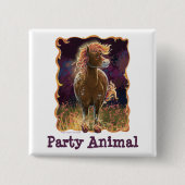 Party Time Fire Horse Button (Vorderseite)