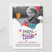 Party Time Foto Geburtstagseinladung Einladung (Vorderseite)
