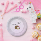 Party Time Girl Igel Pappteller (Party)