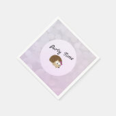 Party Time Girl Igel Serviette (Ecke)