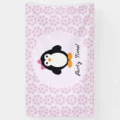 Party Time Girl Pinguin Banner (Vertikal)