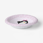 Party Time Girl Pinguin Papierschale Pappteller (Gewinkelt)