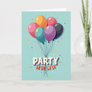 Party Time-Girlande Karte