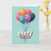 Party Time-Girlande Karte (Gelbe Blume)