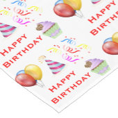 Party Time Happy Birthday Pattern Kurzer Tischläufer (Ecke)