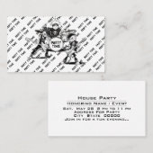 Party Time House Party Feier geben Einladung (Vorne/Hinten)