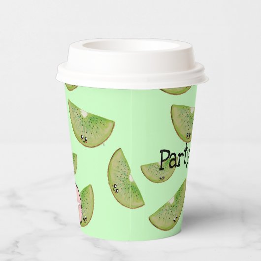 Party Time! Kawaii Kiwi Paper Cup Pappbecher (Rechts)
