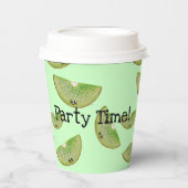 Party Time! Kawaii Kiwi Paper Cup Pappbecher (Vorderseite)