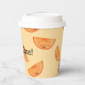 Party Time! Kawaii Orange Paper Cup Pappbecher (Links)