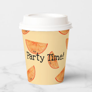 Party Time! Kawaii Orange Paper Cup Pappbecher