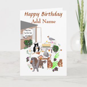 Party Time lustige Geburtstagskarte, personalisier Karte