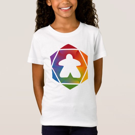 Party Time Meeple Girls Shirt (Vorderseite)