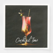 Party Time Neon Modernes Personalisiert Serviette (Vorderseite)