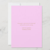 Party Time Neon Pink Einladung (Rückseite)