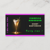 Party Time Neon Trendy Personalisiert Beruflich Visitenkarte (Vorderseite)