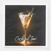 Party Time Neon Trendy Personalisiert Serviette (Vorderseite)