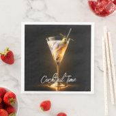 Party Time Neon Trendy Personalisiert Serviette (Beispiel)