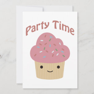 Party Time! Niedliche Cupcake-Party Einladung