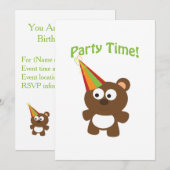 Party Time! Party Einladungen (Vorne/Hinten)