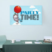 PARTY TIME! Party Possum Funny Floating Opossum Banner (Messeveranstaltung)