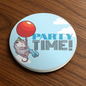 PARTY TIME! Party Possum Funny Floating Opossum Getränkeuntersetzer