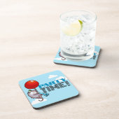 PARTY TIME! Party Possum Funny Floating Opossum Getränkeuntersetzer (Rechte Seite)