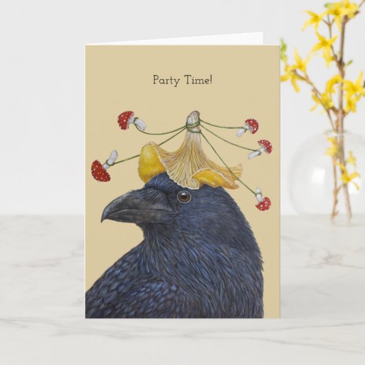 Party Time rave card Karte (Gelbe Blume)