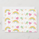 Party Time Regenbogen Einladung (Rückseite)