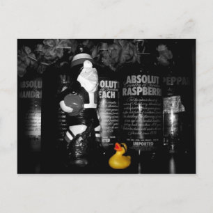 "Party Time" Rubber Ente Postkarte