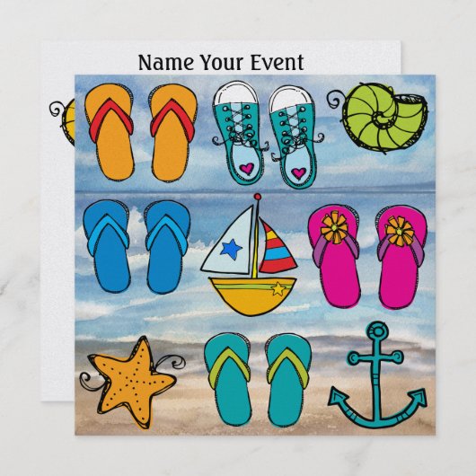 Party Time - SRF Einladung (Vorne/Hinten)