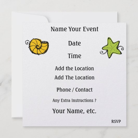 Party Time - SRF Einladung (Rückseite)