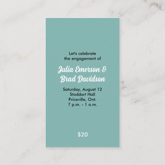 Party Time Ticket (Rückseite)